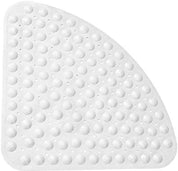 Corner Shower Mat Anti-slip Quadrant - Anti-Bacterial Suction Mat for Shower or Tub 54x54CM,