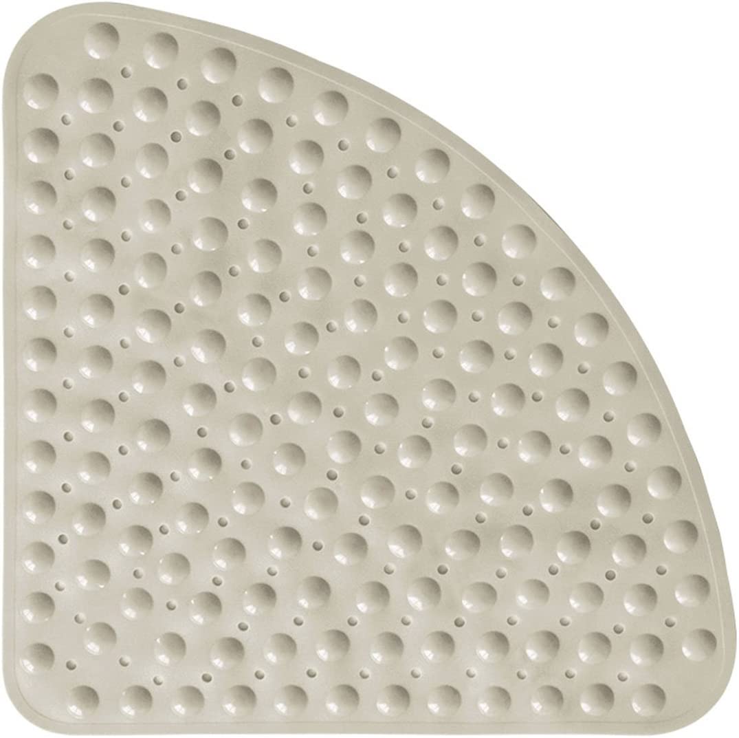 Non Slip Corner Bath Shower Mat with Drain Holes Mildew Resistant 54 x 54cm