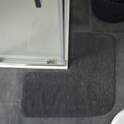 Corner Shower Mat - L Shaped 70 x 35cm 100% Cotton Supersoft, Absorbent - Slips Away - Water Absorbent - 1278838057 -