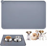 Dog Food Mat, Silicone Dog Bowl Mat, Non-Slip Cat and Dog Feeding Mat, Waterproof Dog Placemat L (47 * 30) - Slips Away - B0B586JZ2L -