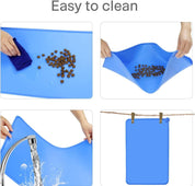 Dog Food Mat, Silicone Dog Bowl Mat, Non-Slip Cat and Dog Feeding Mat, Waterproof Dog Placemat L (47 * 30) - Slips Away - B0BC8B1SQZ -