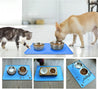 Dog Food Mat, Silicone Dog Bowl Mat, Non-Slip Cat and Dog Feeding Mat, Waterproof Dog Placemat L (47 * 30) - Slips Away - B0BC8B1SQZ -