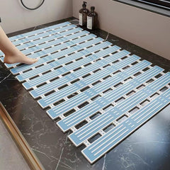 Eco-Friendly Non-Slip Bath/Shower Mat with Rapid Drainage - Ideal for Bathroom or Kitchen Floor (27" x 16"/68 x 40cm) - Slips Away - B0C62DC5WN -
