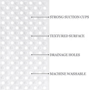 Extra Long Anti-Slip Bathtub Mat for Safety and Comfort – High Quality Vinyl Shower Mat ( White or Clear ) - Slips Away - B0CFTSPX7L -
