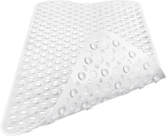 Extra Long Anti-Slip Bathtub Mat for Safety and Comfort – High Quality Vinyl Shower Mat ( White or Clear ) - Slips Away - B0CFTSPX7L -