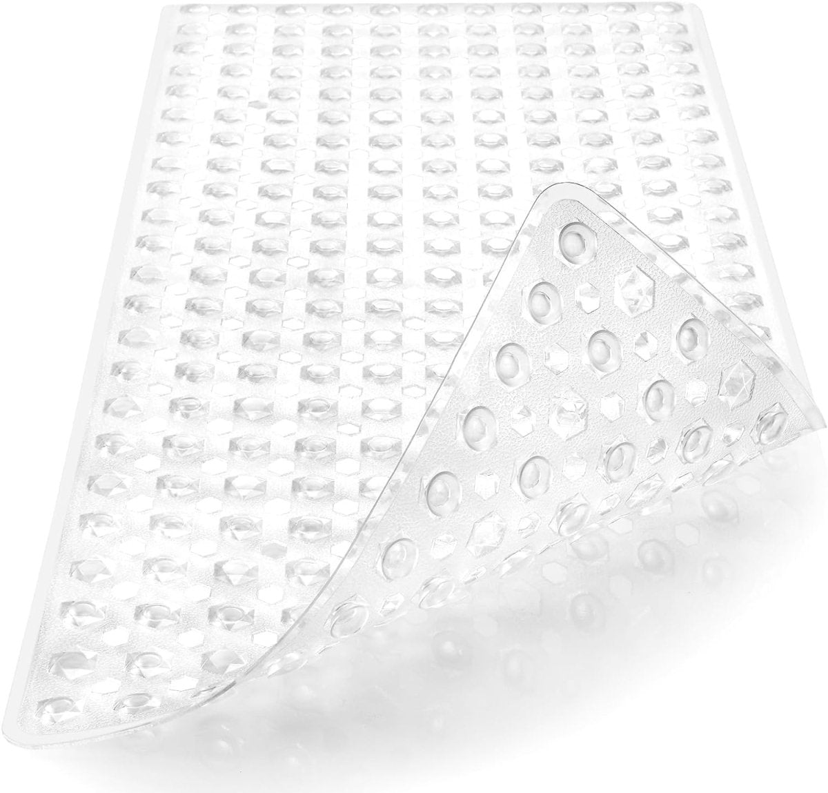 Extra Long Anti-Slip Bathtub Mat for Safety and Comfort – High Quality Vinyl Shower Mat ( White or Clear ) - Slips Away - B0CFVG57F8 -