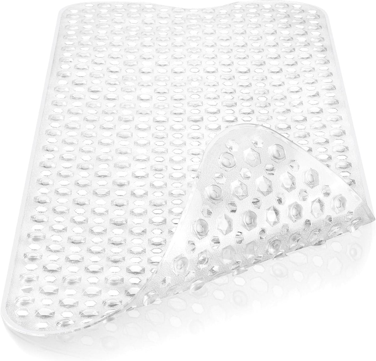 Extra Long Anti-Slip Bathtub Mat for Safety and Comfort – High Quality Vinyl Shower Mat ( White or Clear ) - Slips Away - B0CFVHXSL7 -