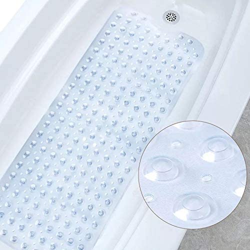Extra Long Bath Mats Non-Slip, Anti Slip Bath Mat/Shower Mat with 200 Suction Cups, Machine Washable 100 x 40cm