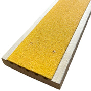 Extra Wide Non Slip Decking Strips GRP Heavy Duty Pro Grade 90mm - YELLOW - Slips Away - Decking strips - wide decking strip yellow 600mm x 90mm -