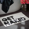 Get Naked Bath Mat Non-Slip 50 x 80cm - Tufted Slogan Bathroom Rug - Slips Away - B09L8MS23W -