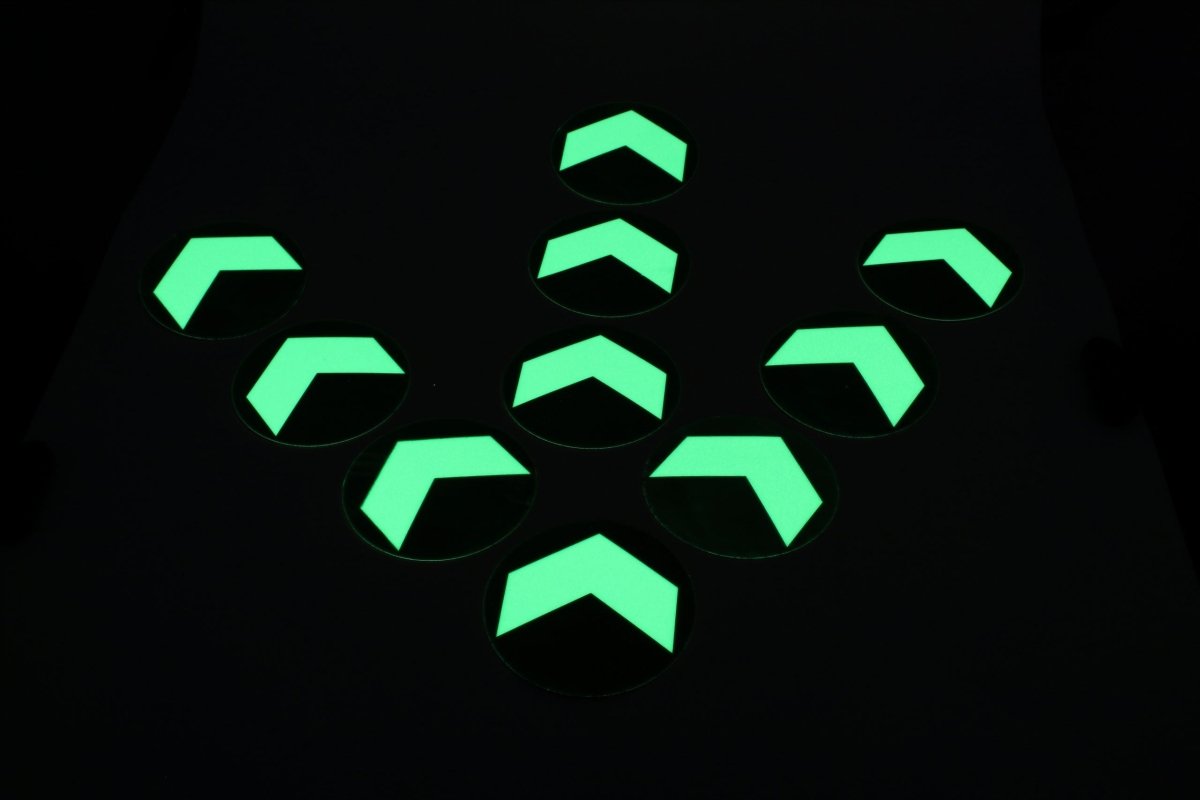 Glow in the dark arrows 100mm ( 10x Pack ) - Slips Away - H8104 glow in dark arrows 10x pack -