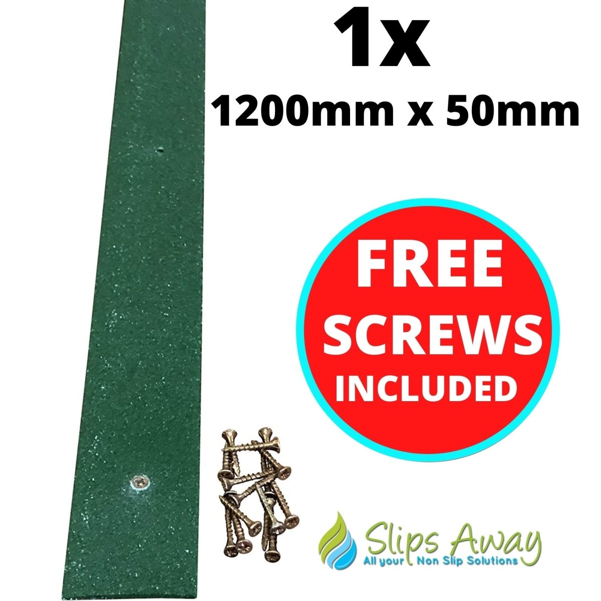 Green Non Slip Decking Strips - Slips Away - decking strip green 1000mm x 50mm 20x pack -