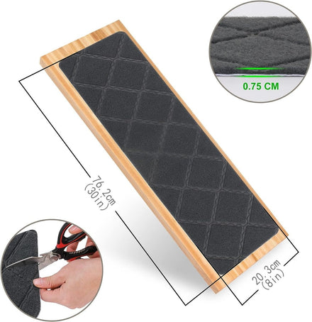 Grey Carpet Stair Treads 8"x 30" - 14-Pack | Non-Slip, Removable, and Washable | Ideal for Pets and Elders" - Slips Away - stair treads - B09PH3ZS3G -