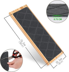 Grey Carpet Stair Treads 8"x 30" - 14-Pack | Non-Slip, Removable, and Washable | Ideal for Pets and Elders" - Slips Away - stair treads - B09PH3ZS3G -