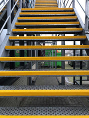 GRP Anti slip stair nosing - Cut to size free of charge - Slips Away - Stair nosing - GRP nosing hazard 500mm -