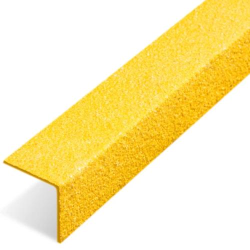 GRP Anti slip stair nosing - Cut to size free of charge - Slips Away - Stair nosing - GRP nosing yellow 500mm -