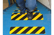 Hazard Conformable Anti Slip Traction Pro Grade Aluminium Backed Rolls - Slips Away - Anti slip tape - H34066 BLACK YELLOW CONFORMABLE 150mm x 610mm -