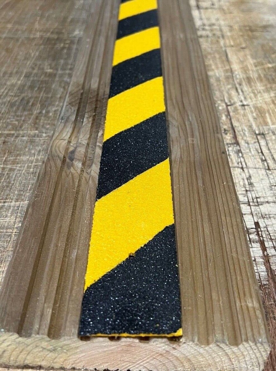 Hazard Non Slip Decking Strips - Slips Away - Hazard Non Slip Decking Strips 600mm x 50mm -