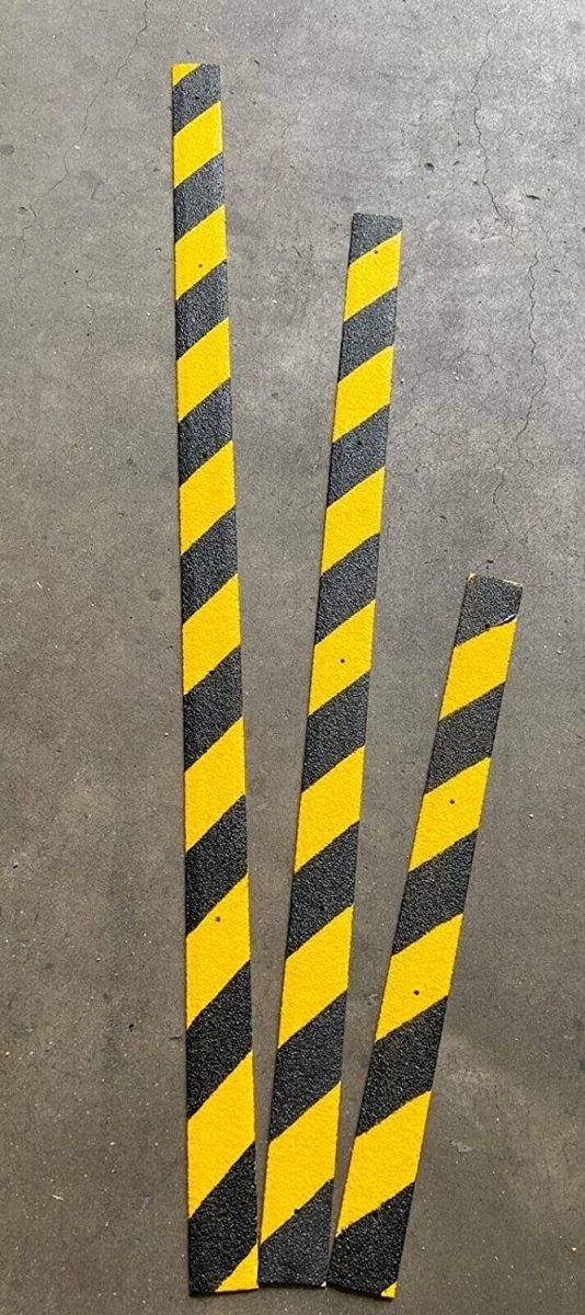Hazard Non Slip Decking Strips - Slips Away - Hazard Non Slip Decking Strips 600mm x 50mm -