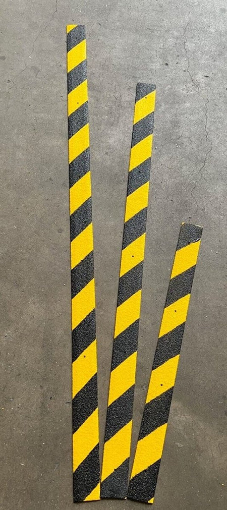 Hazard Non Slip Decking Strips - Slips Away - Hazard Non Slip Decking Strips 600mm x 50mm -