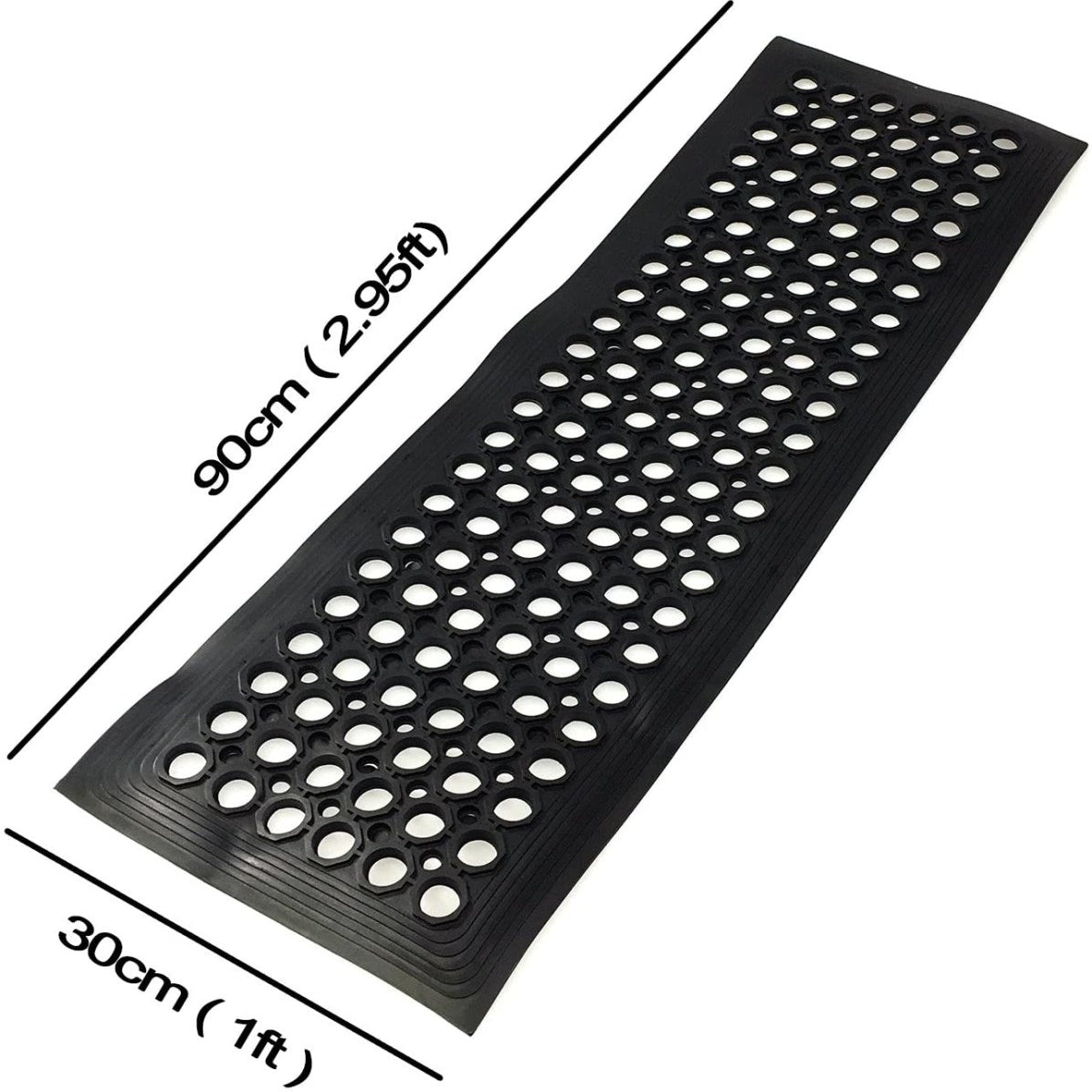 Heavy Duty Rubber Non Slip Stair Treads, Step Mats 30x90cm