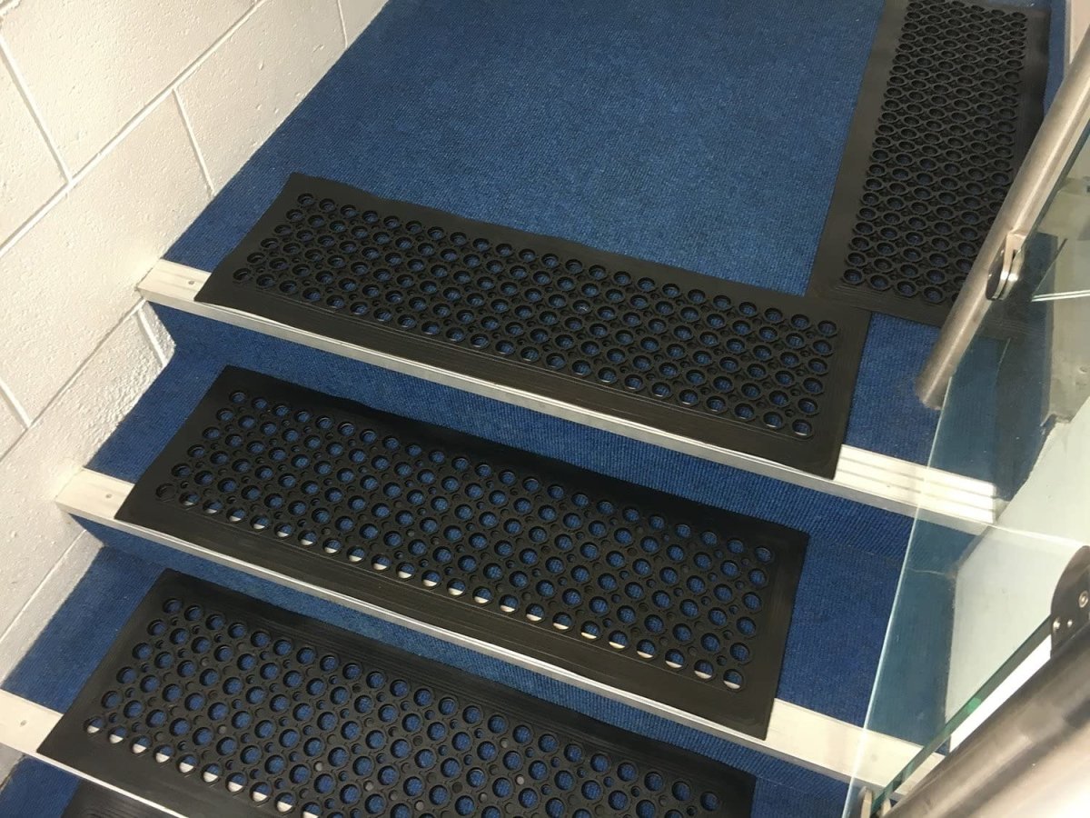 Heavy Duty Rubber Non Slip Stair Treads, Step Mats 30x90cm