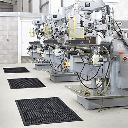 Large Outdoor Rubber Entrance Mats , Non Slip Drainage Door Mat Flooring Size 0.9 Metre x 1.5 Metre - Slips Away - ‎B01N91FE8O -