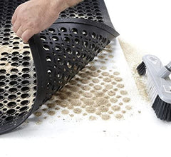 Large Outdoor Rubber Entrance Mats , Non Slip Drainage Door Mat Flooring Size 0.9 Metre x 1.5 Metre - Slips Away - ‎B01N91FE8O -