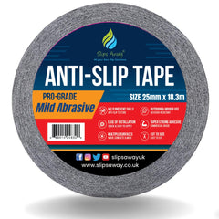 Mild Abrasive Safety-Grip Anti Slip Tape That Require a Milder Less Harsh Grip - Slips Away - Anti slip tape - H3432N 25MM X 18.3M -