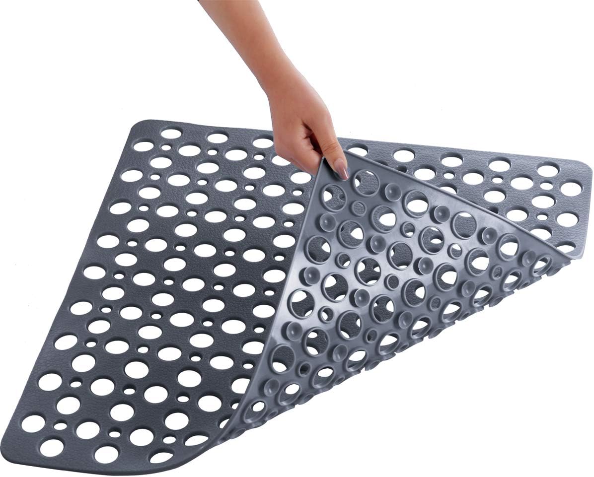 Non-Slip Anti-Mold Square Shower Mat - 53 x 53cm - Ideal for Interior Showers - Slips Away - B09NM899X4 -