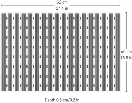 Non Slip, Anti Mould Fast Drying Bathroom Floor Mat, 62x40cm - Slips Away - B08HYTMJJ5 -