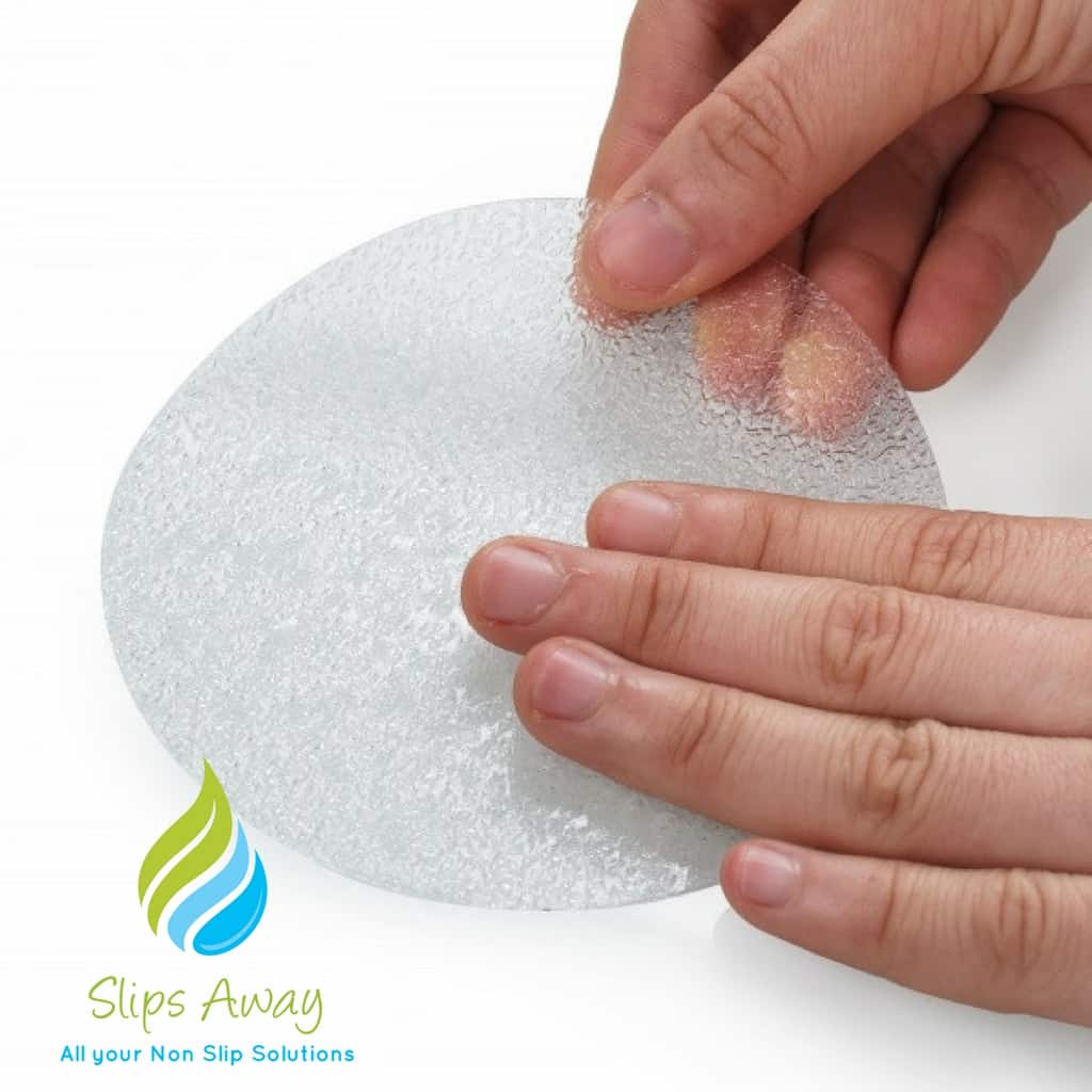 Non Slip Bath & Shower Stickers – 10x Large Clear Discs - Slips Away - SA005 -