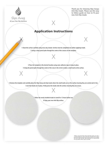 Non Slip Bath & Shower Stickers – 20x Large White Discs - Slips Away - SA008 -