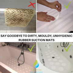 Non Slip Bath & Shower Stickers - 28x Clear Discs - Slips Away - SA001 -