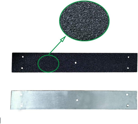 Non-Slip Decking Strips - 5 Pcs (50mm x 400mm) | Stainless Steel + Quartz Grit - Slips Away - B07ZNJBFQX -