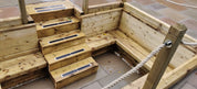 Non Slip Decking Strips Aluminium Screw Down Plates - Slips Away - Decking strips - Decking plate 63mm x 635mm hazard -