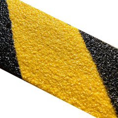 Non Slip Decking Strips GRP Heavy Duty Pro Grade 50mm - BLACK/YELLOW HAZARD - Slips Away - Decking strips - Hazard Non Slip Decking Strips 600mm x 50mm -