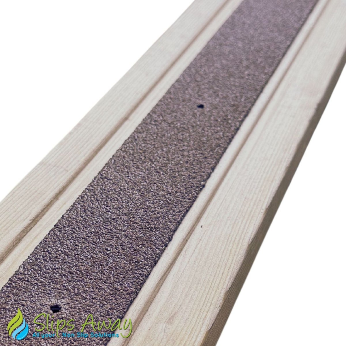 Non Slip Decking Strips GRP Heavy Duty Pro Grade 50mm - BROWN - Slips Away - Decking strips - decking strip brown 600mm x 50mm -