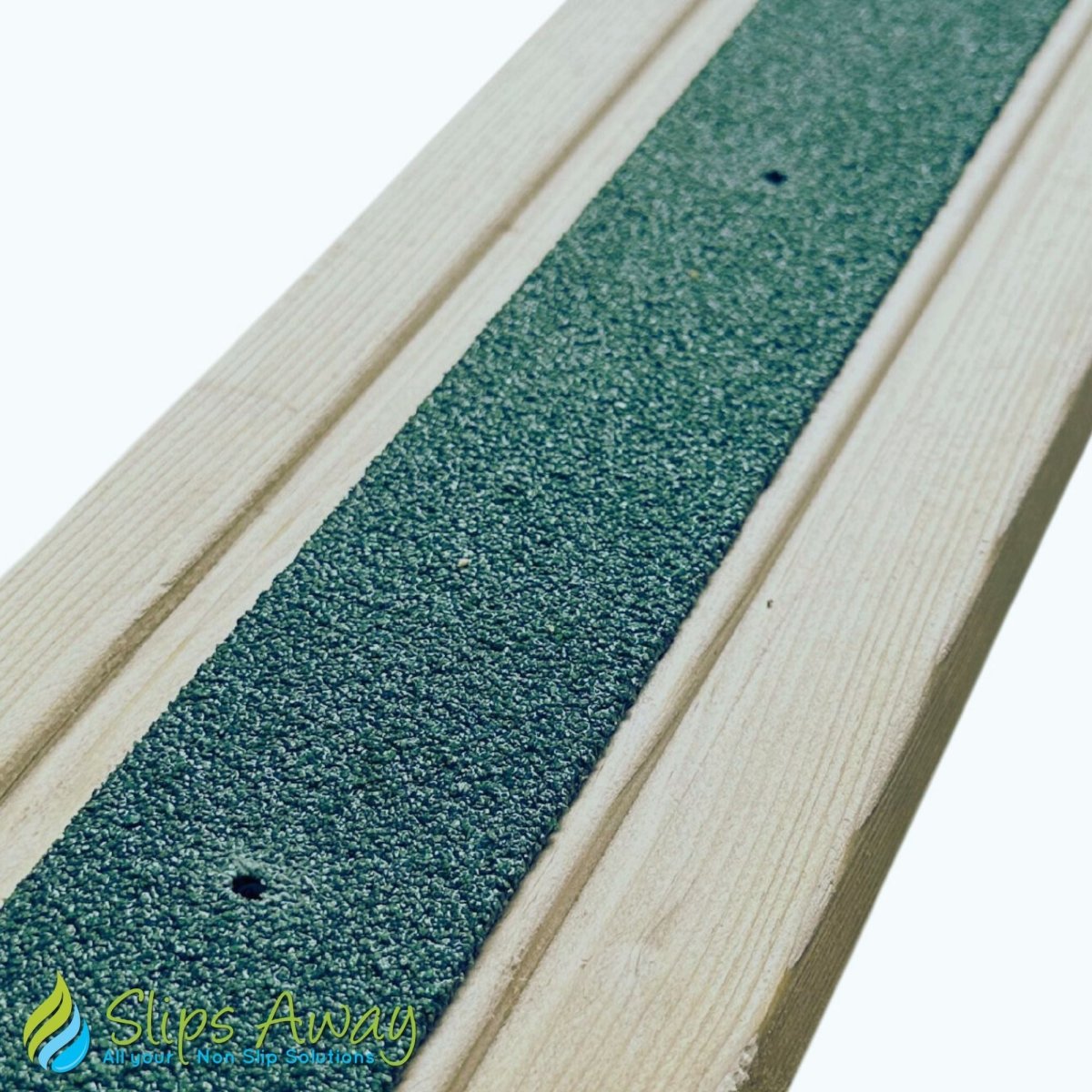 Non Slip Decking Strips GRP Heavy Duty Pro Grade 50mm - GREEN - Slips Away - Decking strips - decking strip green 600mm x 50mm -