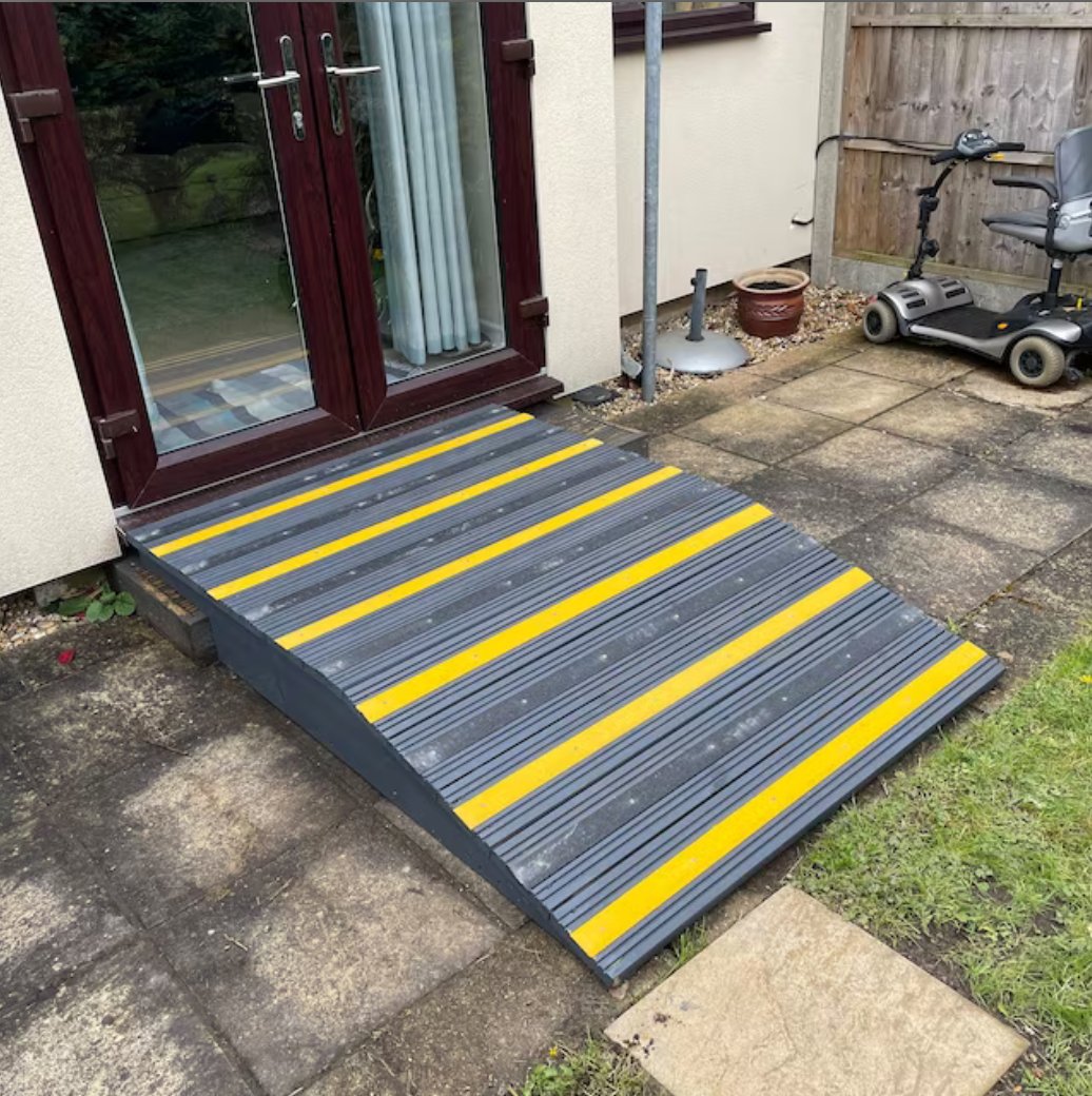 Non Slip Decking Strips GRP Heavy Duty Pro Grade 50mm - YELLOW - Slips Away - Decking strips - decking strip 600mm x 50mm yellow -