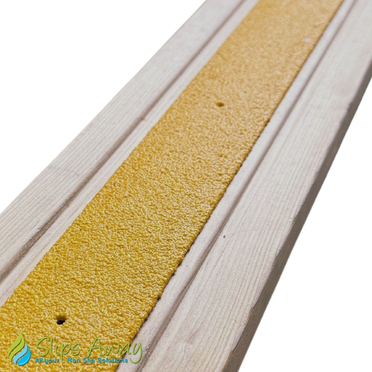 Non Slip Decking Strips GRP Heavy Duty Pro Grade 50mm - YELLOW - Slips Away - Decking strips - decking strip 600mm x 50mm yellow -