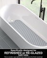 Non-Slip Extra Long Bath Mat - 40x100cm│Beneficial for Seniors and Children│No Suction Cups - Grey - Slips Away - B0BHW5VRWQ -