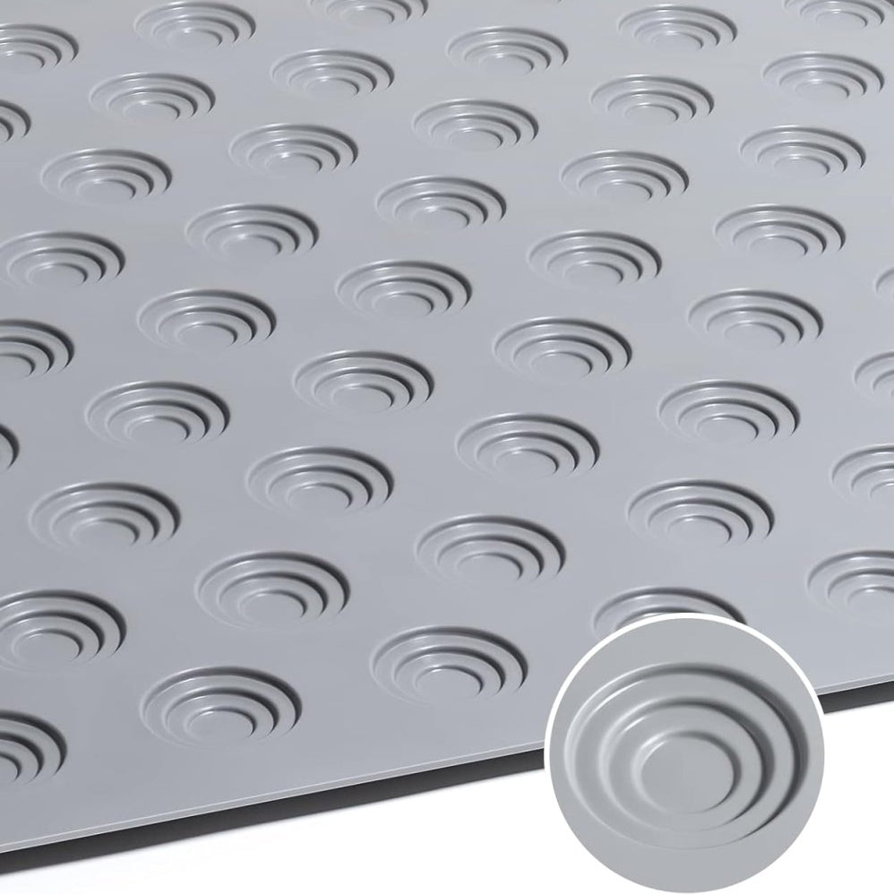 Non-Slip Extra Long Bath Mat - 40x100cm│Beneficial for Seniors and Children│No Suction Cups - Grey - Slips Away - B0BHW5VRWQ -