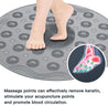 Non Slip Round Bath Mat with Suction Cup, 46x46cm - Slips Away - b0f73517-63a6-4022-99f6-8248650cd0df -