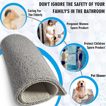 Non Slip Textured Loofah Shower/Bath Mats, Quick Drying, 60*60cm