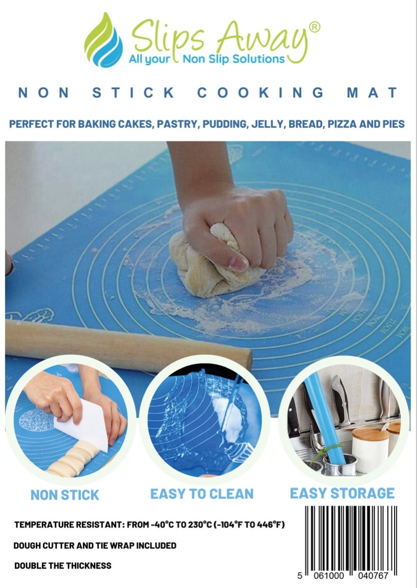 Non-Stick Silicone Baking Mat for Pizza, Cakes, and Pastries - Multipurpose Holder for Mess-Free Cooking - Slips Away - SA091 -