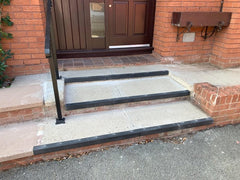 Stair & Step Nosing Cover Anti Slip Treads GRP Heavy Duty for High Traffic Areas - BLACK - Slips Away - Stair nosing - 1x GRP nosing black 500mm -