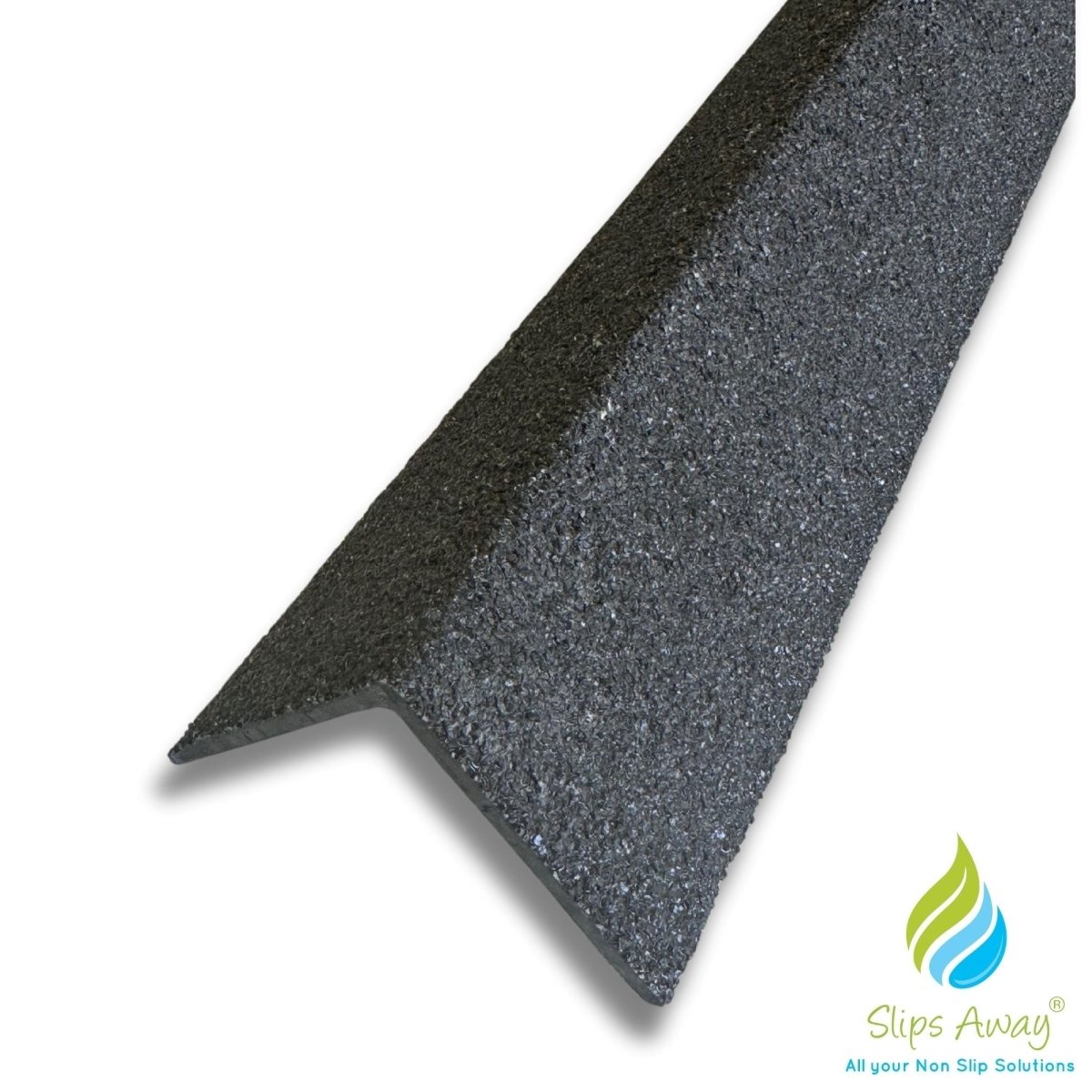 Stair & Step Nosing Cover Anti Slip Treads GRP Heavy Duty for High Traffic Areas - BLACK - Slips Away - Stair nosing - 1x GRP nosing black 500mm -