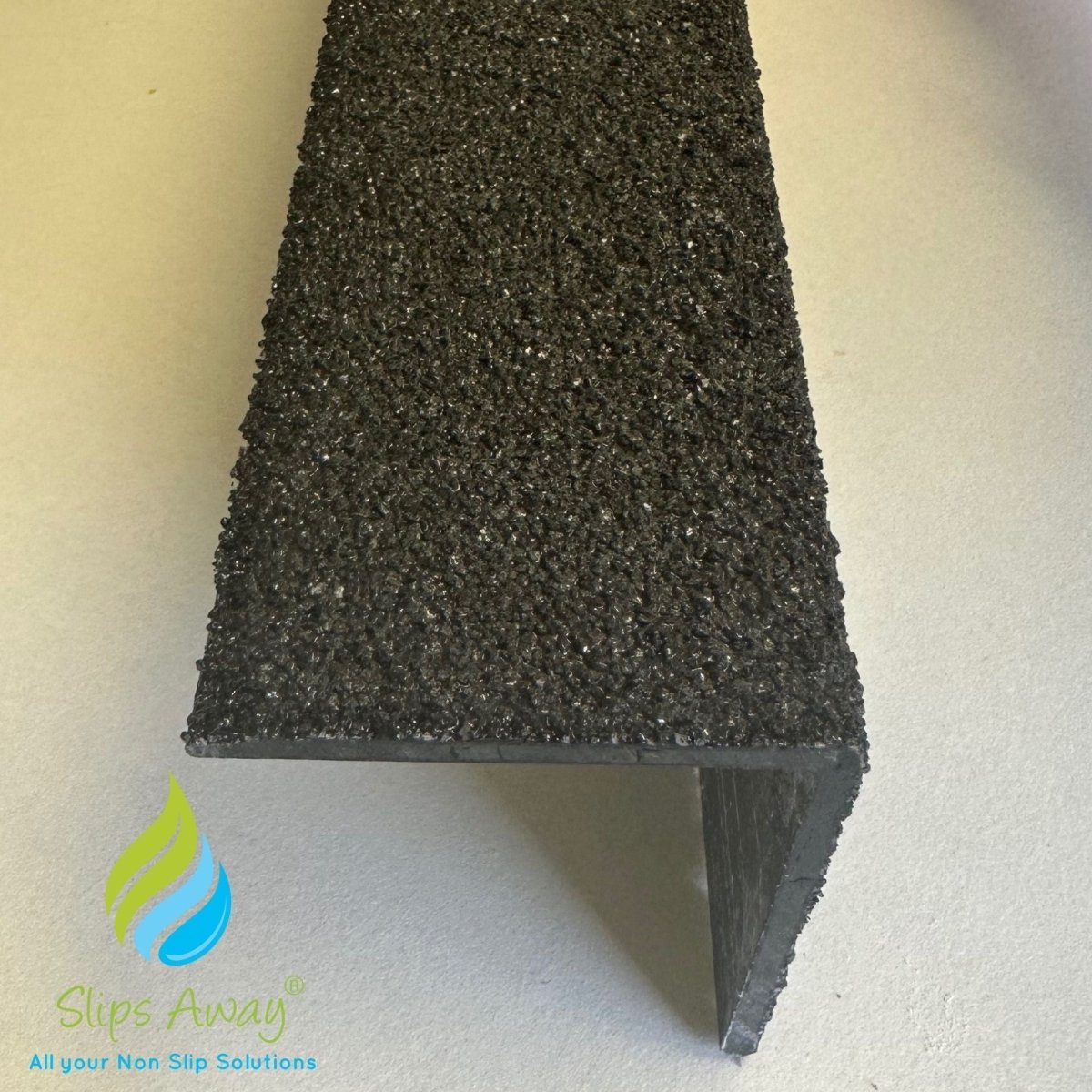 Stair & Step Nosing Cover Anti Slip Treads GRP Heavy Duty for High Traffic Areas - BLACK - Slips Away - Stair nosing - 1x GRP nosing black 500mm -