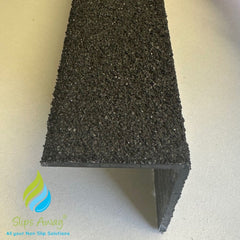 Stair & Step Nosing Cover Anti Slip Treads GRP Heavy Duty for High Traffic Areas - BLACK - Slips Away - Stair nosing - 1x GRP nosing black 500mm -